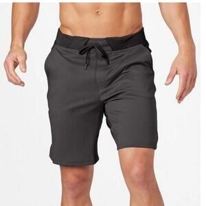Hylete Above Knee black Shorts Running Gym Shorts elastic waistband size large
